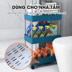 Kệ để đồ nhà bêp nhà tắm LH-3443 có bánh xe đẩy, kệ đứng cho khe hẹp tủ lạnh, phòng tắm, phòng bếp