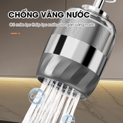 Đầu vòi lọc nước xoay 360 độ cho bồn rửa chén LV316 , lõi lọc bằng INOX 316 có lưới thép siêu mịn 2500 mắt lưới
