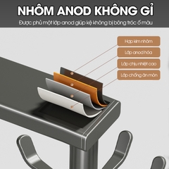 Móc xoay 360 treo đồ nhà bếp RX07 Nhôm Anod không rỉ