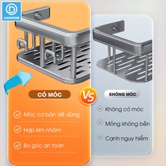 Kệ treo bồn rửa chén, kệ để nước rửa chén giẻ rửa bát nhà bếp LH-2232 Nhôm Anod không rỉ