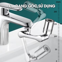 Vòi xoay mở rộng gắng vòi lavabo bồn rửa mặt 9305 với cánh tay cơ động bánh răng kép