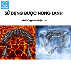 Ống nước lò xo co giãn cho vòi xịt vệ sinh, vòi xịt toilet nhà tắm nhựa PU, sử dụng được nóng lạnh