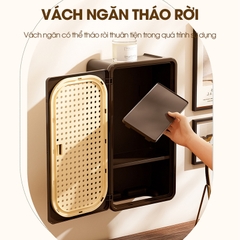 Hộp đựng khăn giấy mỹ phẩm treo tường JLG2503 , loại lớn có ngăn chia