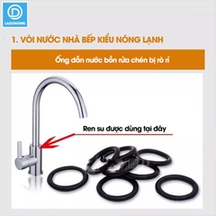 Bộ dụng cụ sửa chữa và thay thế ron gioăng cho vòi nước nhà bếp nhà tắm, thiết bị vệ sinh