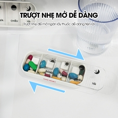 Hộp chia thuốc 7 ngày 4 buổi LH-2039 sáng trưa chiều tối nhựa ABS bền đẹp an toàn tiện dụng mang đi làm, đi du lịch, ...