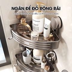 Kệ treo tường nhà tắm nhà bếp cốc hút chân không LD-6717 / LD-6719, nhôm anod không rỉ, không cần khoan đục