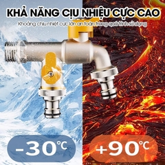 Vòi nước xả lưu lượng lớn cao cấp LD-9101, vòi xả hồ, vòi cho máy giặt, vòi nước ngoài trời sân vườn lõi to (Ren 21)