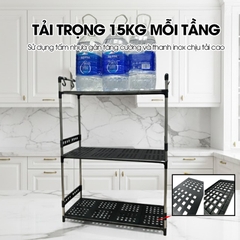 Kệ nhà bếp, kệ để đồ gia dụng nồi cơm điện, lò vi sóng, nồi chiên không dầu LD-3642, khung inox không rỉ chịu tải lớn