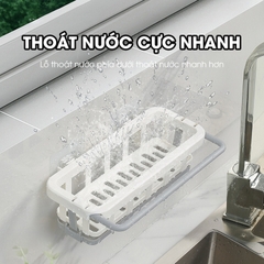 Kệ để dụng cụ rửa chén, giá để nước rửa chén bát treo tường có khay hứng nước LD-2468