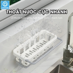 Kệ để dụng cụ rửa chén, giá để nước rửa chén bát treo tường có khay hứng nước LD-2468