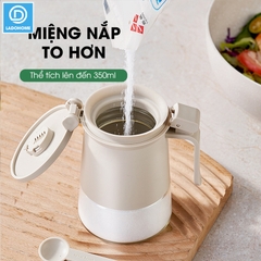 Hủ đựng gia vị cao cấp 350ml TLG-045 nắp bật có ron su dày đậy kín tuyệt đối, viên hút ẩm giữ cho gia vị khô ráo