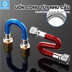 Ống cấp nước nóng lạnh SU10, ống nối cho bồn lavabo, bồn vệ sinh, máy giặt, máy nóng lạnh, inox 304 uốn cong tùy ý