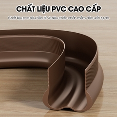 Thanh chèn chân cửa ngăn gió bụi côn trùng nhựa PVC D1949, dùng được cho cửa mở quay có độ dày 3-5cm, khe hở không quá 2cm