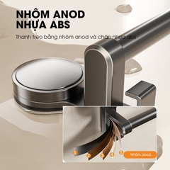 Giá treo khăn nhà tắm có móc hút chân không LD-5250, nhôm anod không rỉ, không cần khoan đục, dễ dàng lắp đặt