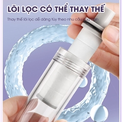 Vòi tắm hoa sen di động, vòi sen du lịch, vòi sen cầm tay có lõi lọc kèm túi đựng tiện lợi LD-9015