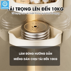 Kệ góc tường treo nhà tắm nhà bêp LD-6101, nhựa ABS siêu cứng cáp và bền bỉ