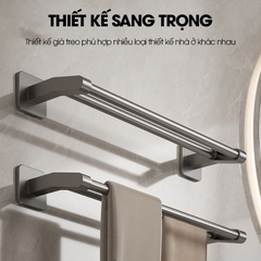Giá treo khăn nhà tắm LD-5280 hợp kim nhôm không rỉ