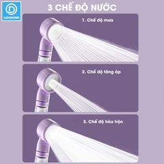 Vòi tắm hoa sen di động, vòi sen du lịch, vòi sen cầm tay có lõi lọc kèm túi đựng tiện lợi LD-9015