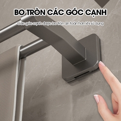 Giá treo khăn nhà tắm LD-5280 hợp kim nhôm không rỉ