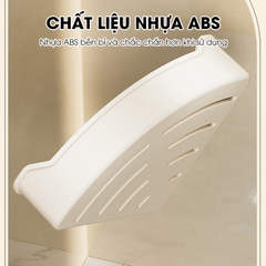 Kệ góc tường treo nhà tắm nhà bêp LD-6101, nhựa ABS siêu cứng cáp và bền bỉ
