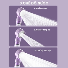 Vòi tắm hoa sen di động, vòi sen du lịch, vòi sen cầm tay có lõi lọc kèm túi đựng tiện lợi LD-9015