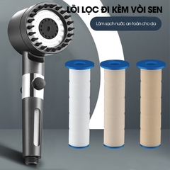 Bộ vòi sen điều áp 3 chế độ kèm lõi lọc LH-9005 + bao gồm giá đỡ và ống nối 1.5m