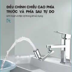 Vòi xoay mở rộng gắng vòi lavabo bồn rửa mặt 9305 với cánh tay cơ động bánh răng kép