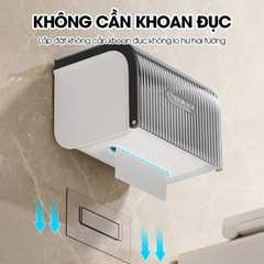 Hộp đựng giấy vệ sinh toilet W8286 nhựa ABS chống ố màu, có trục xoay dễ sử dụng