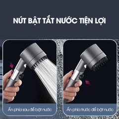 Bộ vòi sen điều áp 3 chế độ kèm lõi lọc LH-9005 + bao gồm giá đỡ và ống nối 1.5m