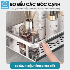 Kệ nhà tắm nhà bếp dán tường YQ-5578 Nhôm Anod không rỉ