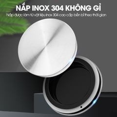 Hủ đựng trà thủy tinh, hủ đựng ngủ cốc nhà bếp, đồ ăn nhẹ snack, hủ gia vị có nắp bằng INOX cao cấp MFG-006