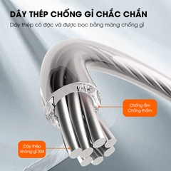 Dây phơi quần áo dây rút vô hình LH-6474 treo trong phòng tắm ngoài ban công ngoài trời dài tới 5.1m