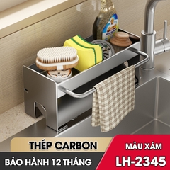 Kệ để đồ rửa chén, nước rửa chén bát, giẻ lau để bồn rửa LH-2345 thép carbon sơn nhiệt chống rỉ sét