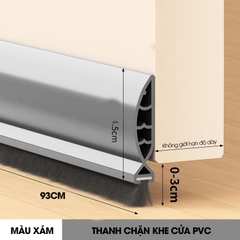 Thanh nệp cứng chặn chân cửa nhựa PVC dùng cho khe hở lớn tới 3cm, giúp ngăn gió bụi, con trùng, cách âm cách nhiệt