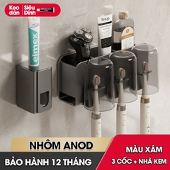 Kệ treo bàn chải và kem đánh răng có kèm cốc và dụng cụ nhã kem tự động LH-5478C