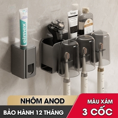 Kệ treo bàn chải và kem đánh răng có kèm cốc và dụng cụ nhã kem tự động LH-5478C