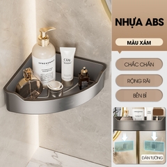 Kệ góc tường treo nhà tắm nhà bêp LD-6101, nhựa ABS siêu cứng cáp và bền bỉ