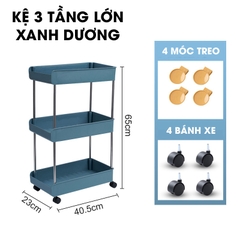 Kệ để đồ nhà bêp nhà tắm LH-3443 có bánh xe đẩy, kệ đứng cho khe hẹp tủ lạnh, phòng tắm, phòng bếp