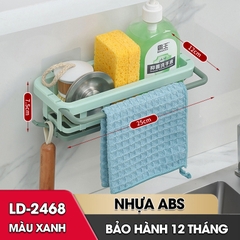 Kệ để dụng cụ rửa chén, giá để nước rửa chén bát treo tường có khay hứng nước LD-2468
