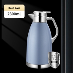 Bình giữ nhiệt, ấm giữ nhiệt loại lớn 2.3L phong cánh châu Âu LH-2439, thời gian giữ nhiệt 24h, inox 304 cao cấp