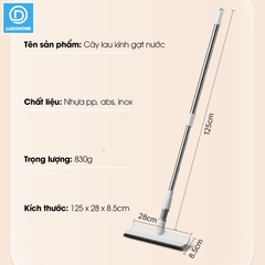 Cây lâu kính C10, lau cửa sổ kính kết hợp gạt nước và chà bùi bẩn + Tặng kèm 2 miếng lau thay thế