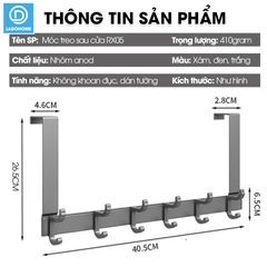 Móc treo sau cửa tiêt kiệm không gian SQ-RX05 nhôm anod