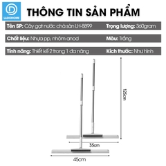 Cây gạt nước chà sàn nhà tắm 2 trong 1, chổi cọ sàn và gạt nước toilet LH-8899