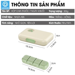 Hộp chia thuốc JW2728 có ron su chống ẩm, hộp chia 7 ngày 4 buổi sáng trưa chiều tối