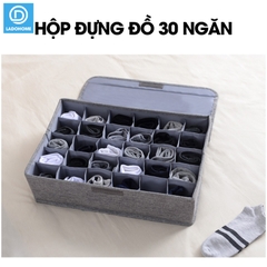 Hộp đựng đồ lót 30 ngăn có nắp đậy khóa kéo chống ẩm chống bụi LH-3344