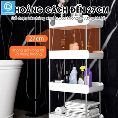 Kệ để đồ nhà bêp nhà tắm LH-3443 có bánh xe đẩy, kệ đứng cho khe hẹp tủ lạnh, phòng tắm, phòng bếp