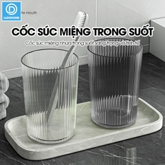 Cốc nước súc miệng, cốc đánh răng, ly uống nước A01 nhựa PET trong suốt