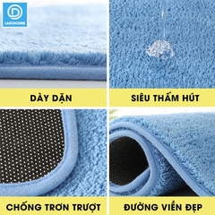 Thảm chùi chân lâu chân lông cashmere nhân tạo