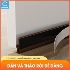 Ron chặn khe cửa dán một bên phiên bản nâng cấp 3 lớp giúp ngăn bụi gió và cách âm, tích hợp sẵn keo dán dể dàng lắp đặt