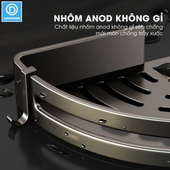 Kệ nhà tắm treo tường SQ-6228 nhôm anod không rỉ